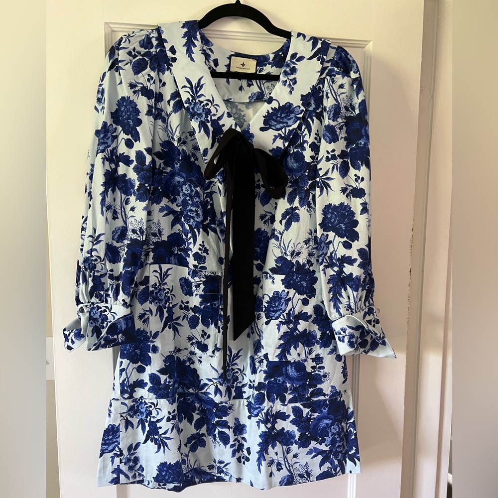Tuckernuck Dress with big collar and black bow